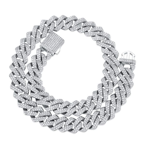 men women cuban chain necklaces luxury bling zircon necklaces 14mm width 18k gold rhodium plated geometric hip hop necklaces, Silver
men women cuban chain necklaces luxury bling zircon necklaces 14mm width 18k gold rhodium plated geometric hip hop necklaces, Silver