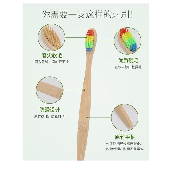 2pcs natural bamboo handle toothbrush rainbow colorful whitening soft bristles bamboo toothbrush eco-friendly o sqcwtc
2pcs natural bamboo handle toothbrush rainbow colorful whitening soft bristles bamboo toothbrush eco-friendly o sqcwtc