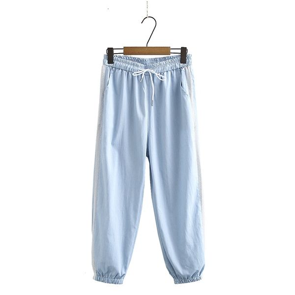size 2xl-5xl plus female elatic waistline wide waist casual striped side sports pants have blue jeans 4gi7
size 2xl-5xl plus female elatic waistline wide waist casual striped side sports pants have blue jeans 4gi7