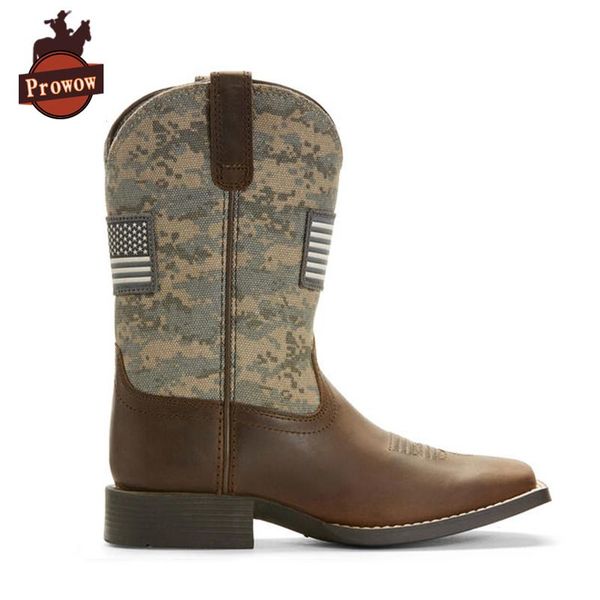 prowow shoes girls boys kids western boots genuine leather square toe handmade camouflage designer children ankle boots, Black;grey
prowow shoes girls boys kids western boots genuine leather square toe handmade camouflage designer children ankle boots, Black;grey