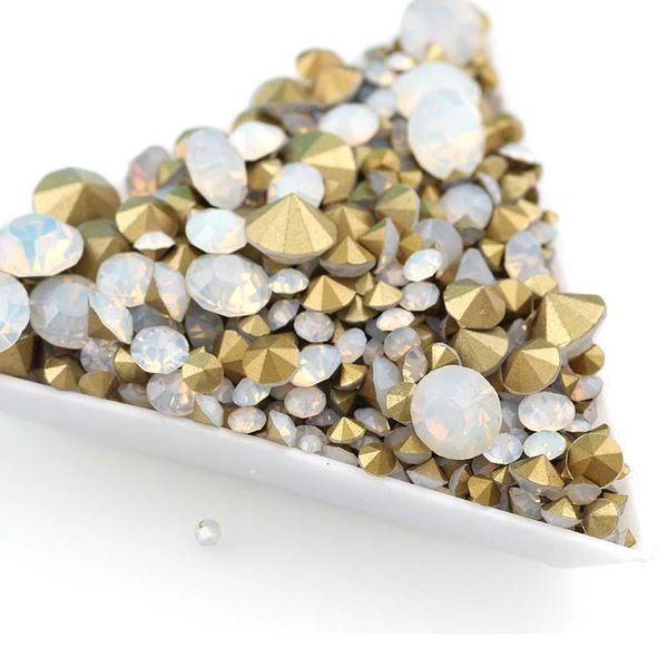 1 bag mix size white opal color nail art pointback glass glue on rhinestones for diy nail art jlload, Black
1 bag mix size white opal color nail art pointback glass glue on rhinestones for diy nail art jlload, Black