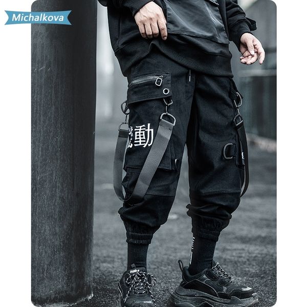 multi pocket hiphop men's clothes embroidery ribbon elastic waist harajuku streetwear joggers trousers techwear pants michalkova 201110, Black
multi pocket hiphop men's clothes embroidery ribbon elastic waist harajuku streetwear joggers trousers techwear pants michalkova 201110, Black