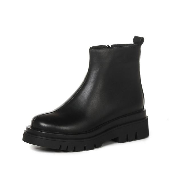 2021 new cow leather thick high heels women ankle casual office shoes woman winter warm short boots romv, Black
2021 new cow leather thick high heels women ankle casual office shoes woman winter warm short boots romv, Black