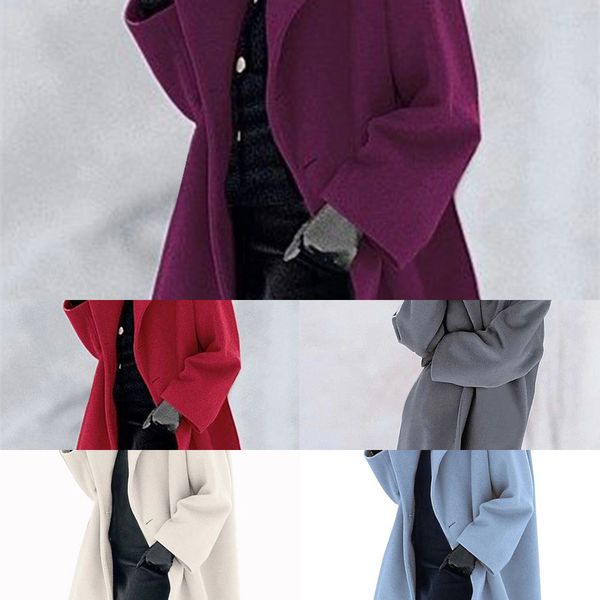 plus size women winter wool coat pockets female lapel collar open stitch woolen coat warm pocket solid long outerwearx1020, Black
plus size women winter wool coat pockets female lapel collar open stitch woolen coat warm pocket solid long outerwearx1020, Black
