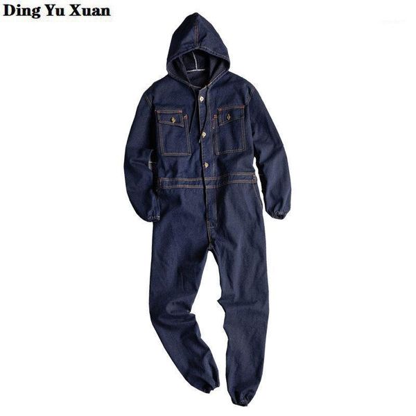 men's jeans denim cargo overalls one piece single breasted jumpsuit male casual long sleeve hooded bodysuit rompers hip hop1, Blue
men's jeans denim cargo overalls one piece single breasted jumpsuit male casual long sleeve hooded bodysuit rompers hip hop1, Blue