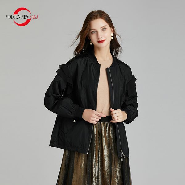 modern new saga women bomber jacket spring women jackets fashion women coat brand autumn casual lady jacket rib cuff zipper 201028, Black;brown
modern new saga women bomber jacket spring women jackets fashion women coat brand autumn casual lady jacket rib cuff zipper 201028, Black;brown
