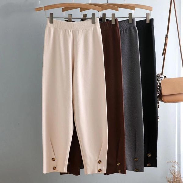 women's pants & capris 2021 women's elastic waist trousers thick knitted harem autumn and winter sports sweater carrot1, Black;white
women's pants & capris 2021 women's elastic waist trousers thick knitted harem autumn and winter sports sweater carrot1, Black;white