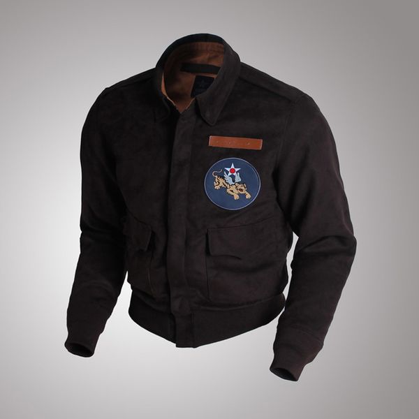 a-2 bomber vintage jackets eua male military air force short coat brown style p834, Black;brown
a-2 bomber vintage jackets eua male military air force short coat brown style p834, Black;brown
