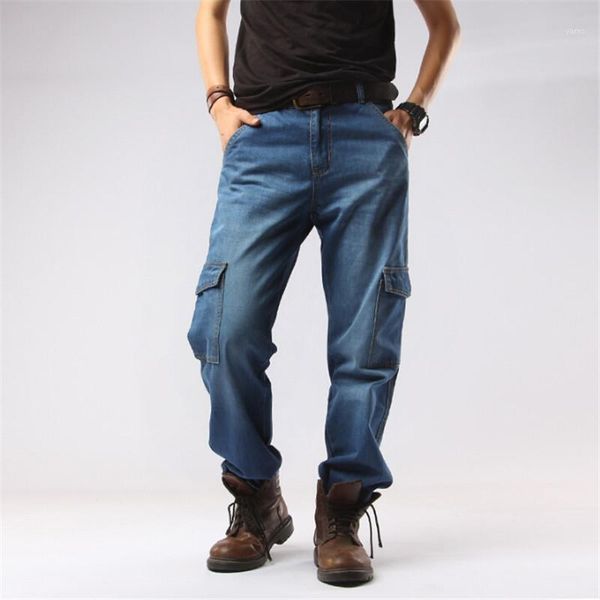multi-pockets tooling jeans pants men loose straight trousers male patchwork fashion casual vintage zipper denim pant a32641, Blue
multi-pockets tooling jeans pants men loose straight trousers male patchwork fashion casual vintage zipper denim pant a32641, Blue