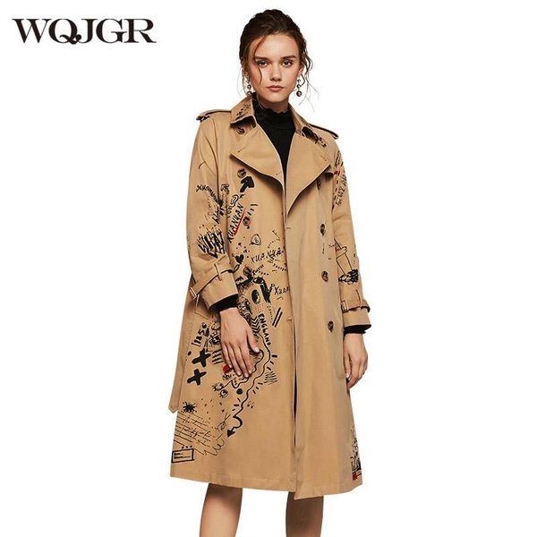 wqjgr spring autumn jacket women long sleeve fashion print double breasted windbreaker, Tan;black
wqjgr spring autumn jacket women long sleeve fashion print double breasted windbreaker, Tan;black