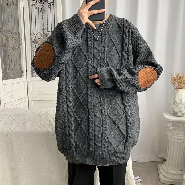 men's sweaters slim fit crew neck vintage sweater men casual twisted knitted pullover korean streetwear oversize, White;black
men's sweaters slim fit crew neck vintage sweater men casual twisted knitted pullover korean streetwear oversize, White;black
