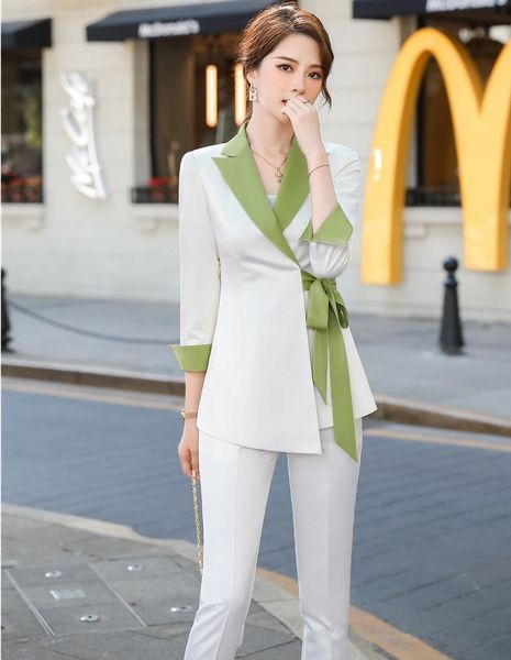 autumn winter long sleeve formal uniform designs pantsuits for women business work wear with pants and jackets coat blazers, White
autumn winter long sleeve formal uniform designs pantsuits for women business work wear with pants and jackets coat blazers, White