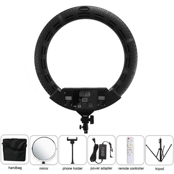 100w led ring lamp light with tripod yidoblo fd-640ii 22 inch bi-color pgraphy lighting p studio light usb support
100w led ring lamp light with tripod yidoblo fd-640ii 22 inch bi-color pgraphy lighting p studio light usb support