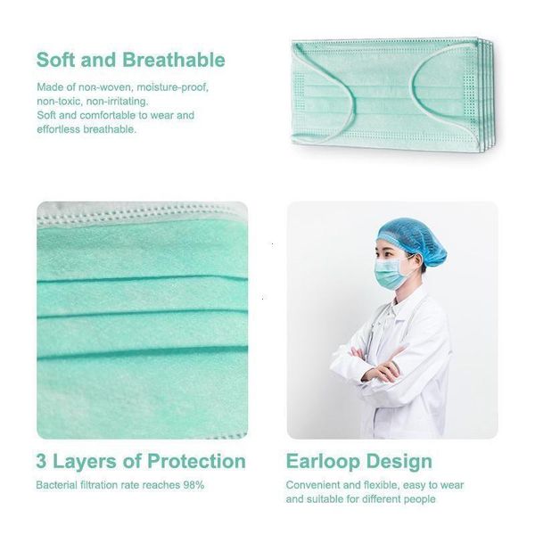 stock face disposable layer 100pcs 3 protective in mouth masks green anti-pollen allergy pm2.5 inenza dust-proof safety daily social mask
stock face disposable layer 100pcs 3 protective in mouth masks green anti-pollen allergy pm2.5 inenza dust-proof safety daily social mask