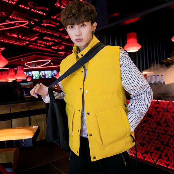2019 winter new lovers fashion solid color stand collar youth leisure warm cotton vest, Black;white
2019 winter new lovers fashion solid color stand collar youth leisure warm cotton vest, Black;white