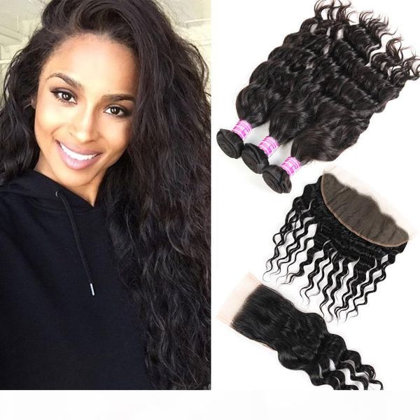 raw brazilian virgin hair vendors water wave 3 bundles with lace closure frontal human hair extensions wefts indian peruvian weave bundles, Black
raw brazilian virgin hair vendors water wave 3 bundles with lace closure frontal human hair extensions wefts indian peruvian weave bundles, Black