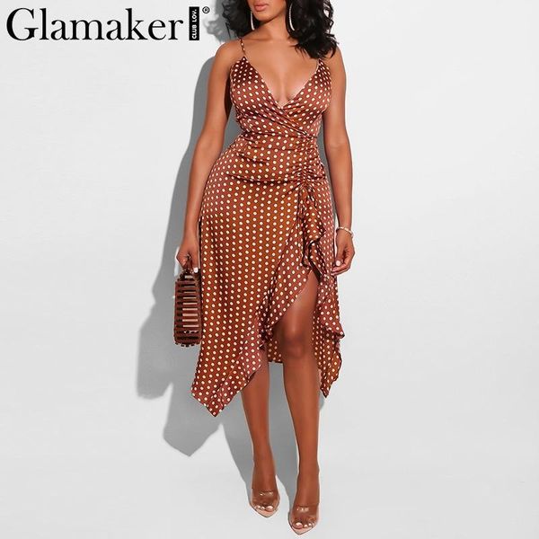 glamaker dot irregular ruffle split midi dress women v neck high waist bodycon dress winter female elegant party club1, Black;gray
glamaker dot irregular ruffle split midi dress women v neck high waist bodycon dress winter female elegant party club1, Black;gray
