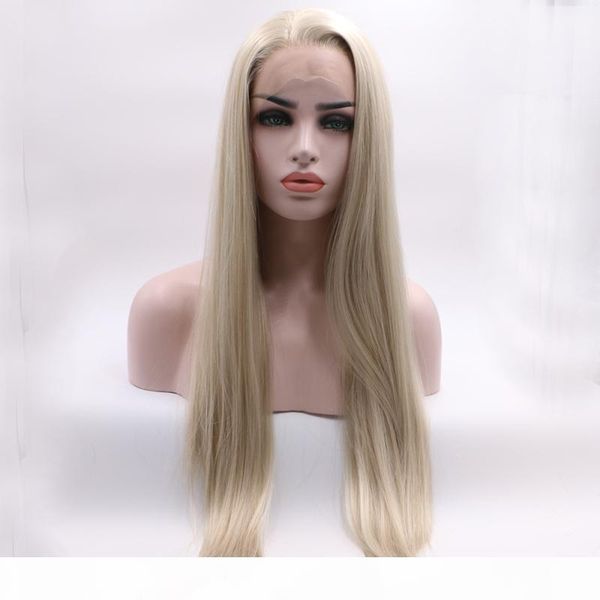 blonde synthetic lace front wigs mixed color part glueless synthetic fiber hair long straight blonde lacefront wig for white women, Black
blonde synthetic lace front wigs mixed color part glueless synthetic fiber hair long straight blonde lacefront wig for white women, Black