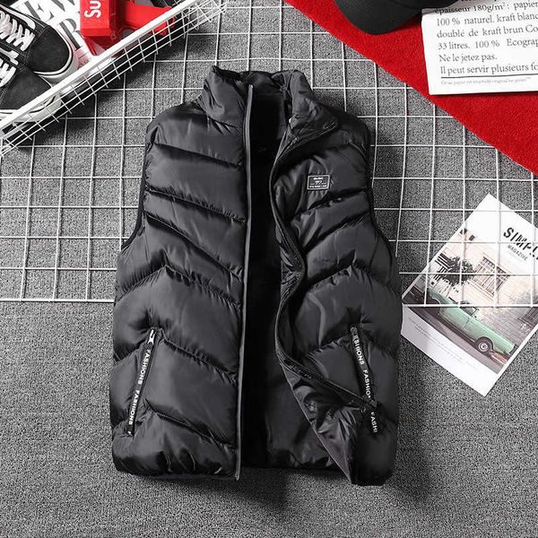 winter new korean young men's fashion trend cotton padded sleeveless loose thickened solid collar vest, Black;white
winter new korean young men's fashion trend cotton padded sleeveless loose thickened solid collar vest, Black;white