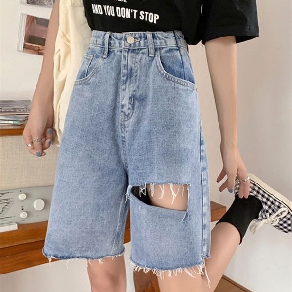 af shorts for women high waisted ripped jeans vintage loose straight trouser summer hole denim shorts wide legs pants distressed y200822, Blue
af shorts for women high waisted ripped jeans vintage loose straight trouser summer hole denim shorts wide legs pants distressed y200822, Blue