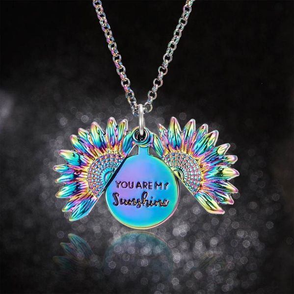 sunflower double-layer engraved you are my sunshine pendant necklaces alloy flower openable long chain necklace women jewelry, Silver
sunflower double-layer engraved you are my sunshine pendant necklaces alloy flower openable long chain necklace women jewelry, Silver