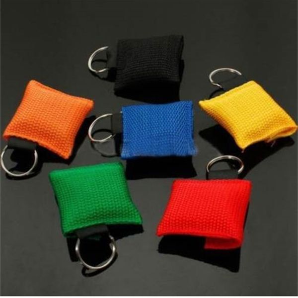 portable cpr mask keychain safty emergency face shield first aid rescue bag