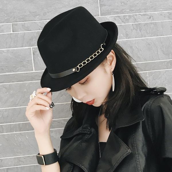 korean spring autumn british fashion retro felt small edge curl jazz hat trend for men and women
korean spring autumn british fashion retro felt small edge curl jazz hat trend for men and women