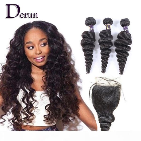 3 bundles loose wave with part lace closure 100% human hair brazilian peruvian indian malaysian hair, Black
3 bundles loose wave with part lace closure 100% human hair brazilian peruvian indian malaysian hair, Black