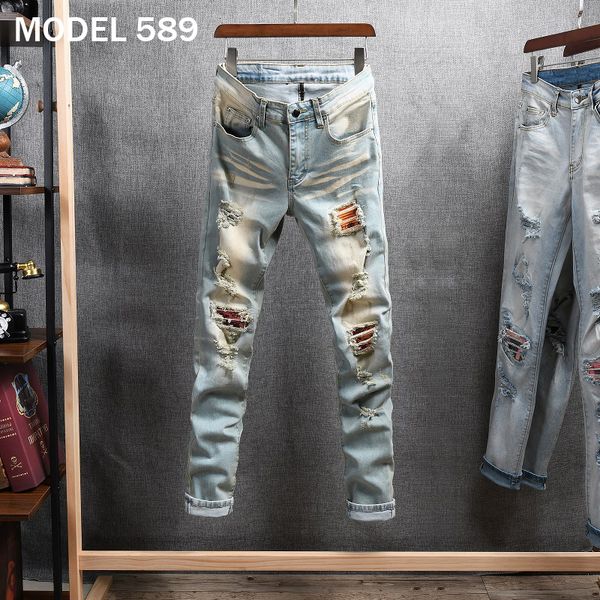 2021 new american streetwear fashion men jeans retro blue elastic destroyed ripped denim punk pants patchwork designer hip hop trousers qdje
2021 new american streetwear fashion men jeans retro blue elastic destroyed ripped denim punk pants patchwork designer hip hop trousers qdje