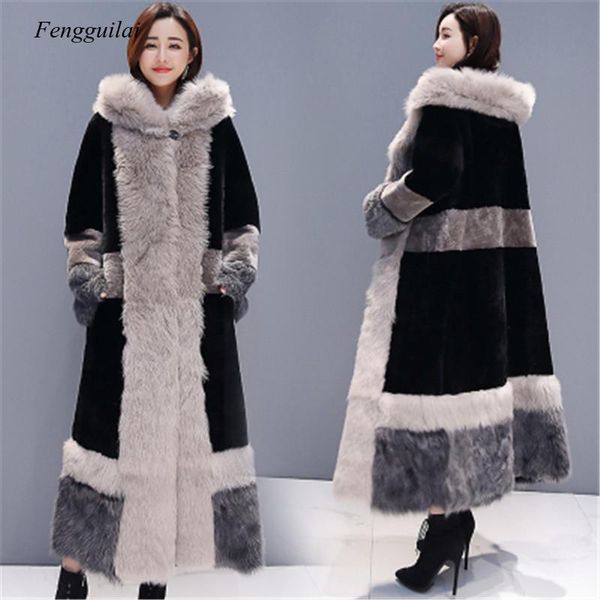 women's fur & faux autumn winter hooded thickening coats jacket women lambswool coat long outwear plus size 3xl, Black
women's fur & faux autumn winter hooded thickening coats jacket women lambswool coat long outwear plus size 3xl, Black