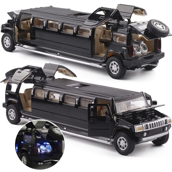 high simulation 1:32 alloy hummer limousine metal diecast car model pull back flashing musical kids toy vehicles y200109
high simulation 1:32 alloy hummer limousine metal diecast car model pull back flashing musical kids toy vehicles y200109