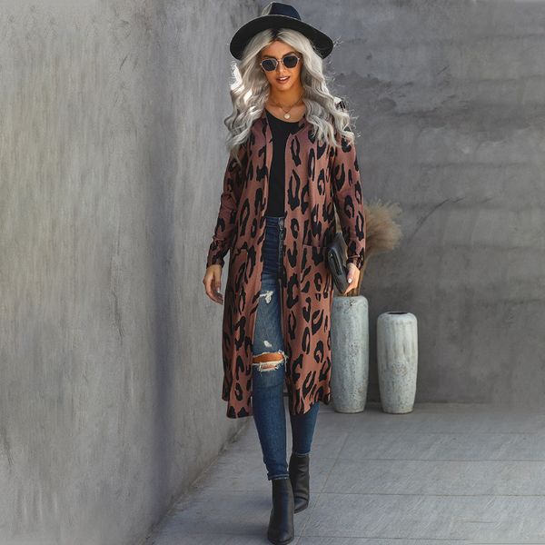 ins shiying knitwear for women autumn and winter new european and american leopard print pocket long sleeve knitted cardigan coat for women, White
ins shiying knitwear for women autumn and winter new european and american leopard print pocket long sleeve knitted cardigan coat for women, White