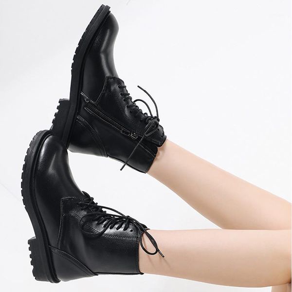 black soft high heels boot women comfortable motorcycle ankle boots platform boots rubber sole lace shoes1
black soft high heels boot women comfortable motorcycle ankle boots platform boots rubber sole lace shoes1