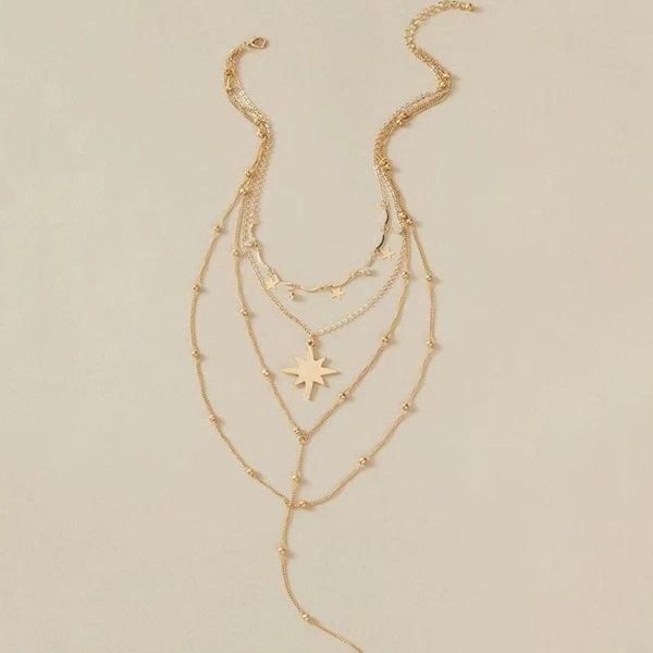 brling new 2020 fashion ins vintage chain pendant choker four-tiered crystal alloy necklace for women girls gifts party, Golden;silver
brling new 2020 fashion ins vintage chain pendant choker four-tiered crystal alloy necklace for women girls gifts party, Golden;silver