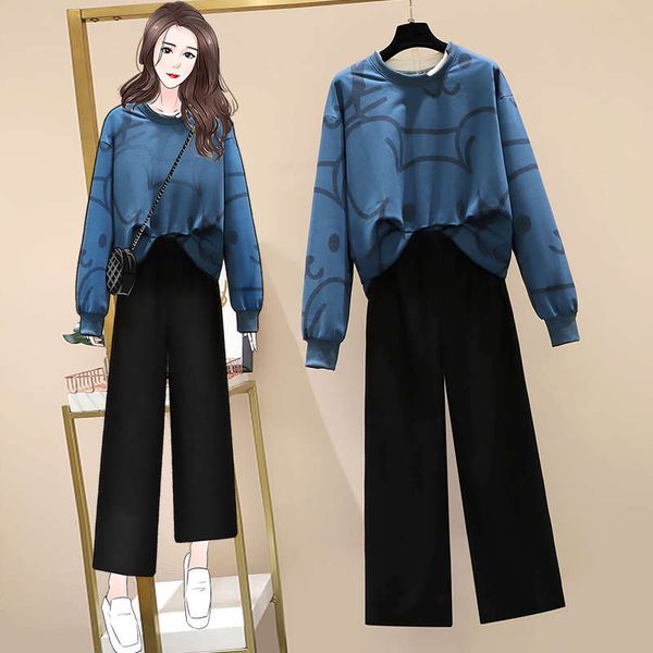 large size women's clothing autumn and winter 2020 new thin wide leg pants chubby little sister's foreign style aged reduction swe, Black
large size women's clothing autumn and winter 2020 new thin wide leg pants chubby little sister's foreign style aged reduction swe, Black
