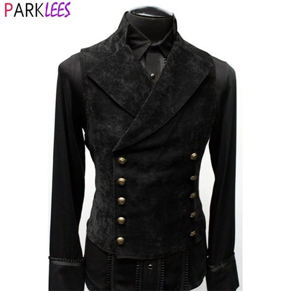 mens double breasted gothic steampunk velvet vest stand collar medieval victorian black waistcoat men stage cosplay prom costume q1216, White;black
mens double breasted gothic steampunk velvet vest stand collar medieval victorian black waistcoat men stage cosplay prom costume q1216, White;black