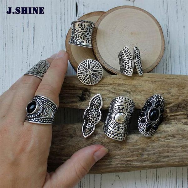 jshine new bohemia jewelry ring set tibetan silver color ring 8pcs/set female costume rings for women vintage indian jewelry 201218
jshine new bohemia jewelry ring set tibetan silver color ring 8pcs/set female costume rings for women vintage indian jewelry 201218