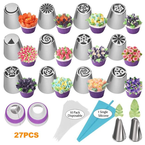 baking & pastry tools 27pcs/set cake decorating nozzle stainless steel tpu pp leaf household kitchen making
baking & pastry tools 27pcs/set cake decorating nozzle stainless steel tpu pp leaf household kitchen making