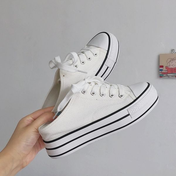 new spring woman half slipper canvas shoes flat sneakers women casual comfortable loafer driving low lace up shoes sd-06 y200801, Black
new spring woman half slipper canvas shoes flat sneakers women casual comfortable loafer driving low lace up shoes sd-06 y200801, Black