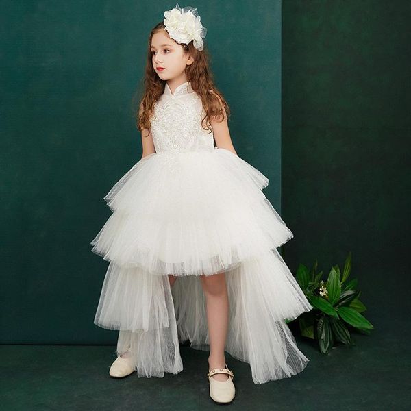 girl's dresses flower girl illusion sleeveless embroidery princess knee-length luxury white high lace tulle lovely kids party gown h193, Red;yellow
girl's dresses flower girl illusion sleeveless embroidery princess knee-length luxury white high lace tulle lovely kids party gown h193, Red;yellow