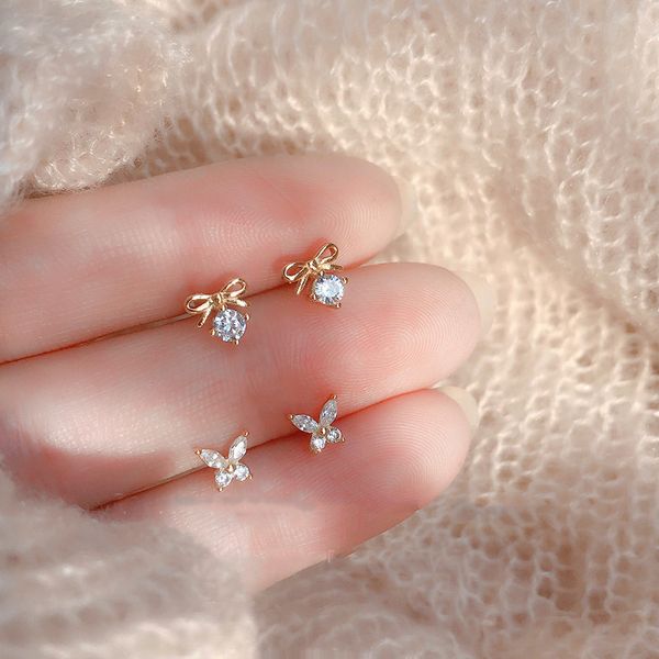 npkds new fashion shiny zircon butterfly stud earrings simple temperament personality small womens earrings, Golden
npkds new fashion shiny zircon butterfly stud earrings simple temperament personality small womens earrings, Golden