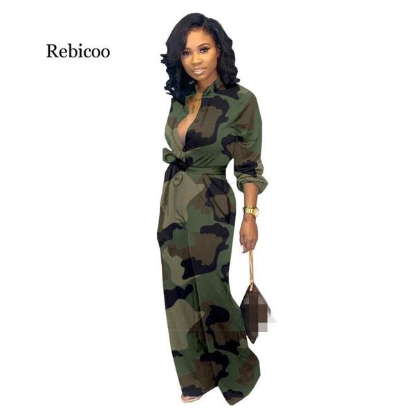 women's jumpsuits & rompers green camouflage women elegant long sleeves v neck pockets elegnat full length fashion girls pants, Black;white
women's jumpsuits & rompers green camouflage women elegant long sleeves v neck pockets elegnat full length fashion girls pants, Black;white