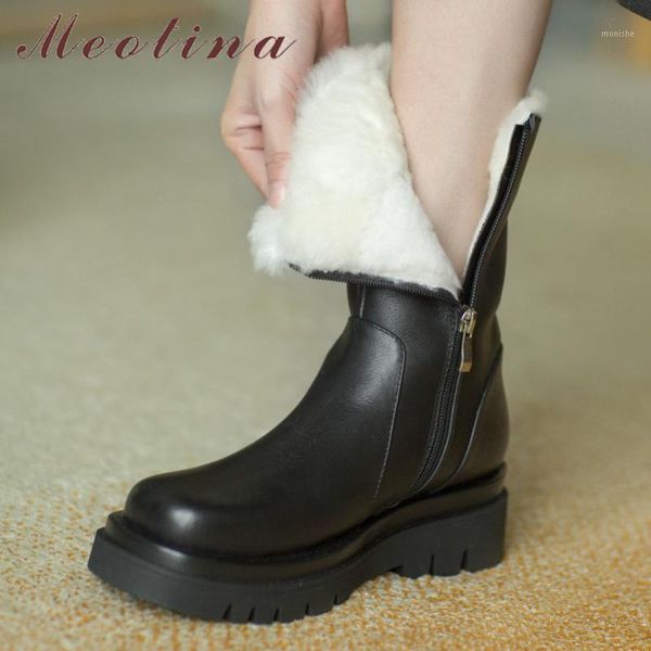 boots meotina snow women genuine leather mid calf flat platform shoes zip round toe female winter black big size 411
boots meotina snow women genuine leather mid calf flat platform shoes zip round toe female winter black big size 411