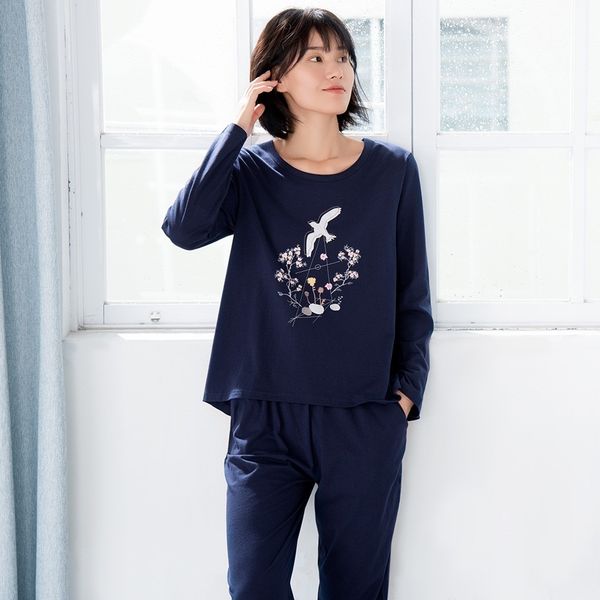 conlia women's pajamas printed 100% cotton long sleeve & pants suit sleepwear home clothing householding clothes pyjamas t200429, Black;red
conlia women's pajamas printed 100% cotton long sleeve & pants suit sleepwear home clothing householding clothes pyjamas t200429, Black;red