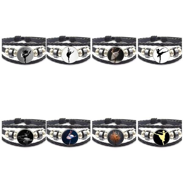 ej glaze for kids beads fashion jewelry steampunk women gift black leather bracelet bangle ballerina dancing, Golden;silver
ej glaze for kids beads fashion jewelry steampunk women gift black leather bracelet bangle ballerina dancing, Golden;silver