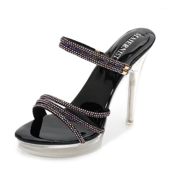 sandals high heels women's crystal beaded platform shoes summer beach flip flops1, Black
sandals high heels women's crystal beaded platform shoes summer beach flip flops1, Black