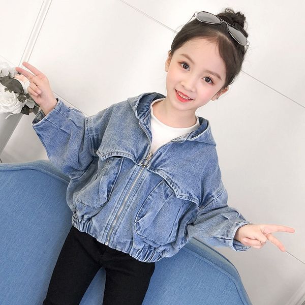 casual style bat sleeve denim jacket for girls coats children clothing autumn baby girls clothes outerwear hooded jacket & coats y200901, Blue;gray
casual style bat sleeve denim jacket for girls coats children clothing autumn baby girls clothes outerwear hooded jacket & coats y200901, Blue;gray