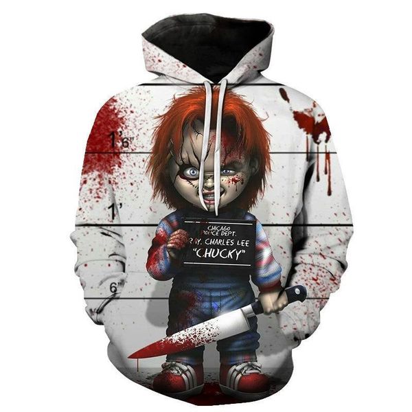 2019 новое прибытие ужас фильм детский играющий персонаж chucky 3d печатные модные толстовки мужчины женщины джокер клоун streetweart, Black
2019 новое прибытие ужас фильм детский играющий персонаж chucky 3d печатные модные толстовки мужчины женщины джокер клоун streetweart, Black