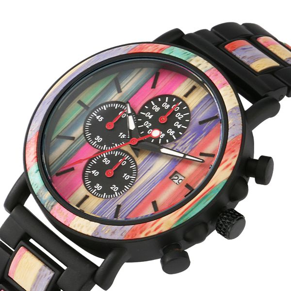 colorful bamboo wood watch for men chronograph multifunctional calendar date mens black wooden band strap man male wristwatch quartz watches, Slivery;brown
colorful bamboo wood watch for men chronograph multifunctional calendar date mens black wooden band strap man male wristwatch quartz watches, Slivery;brown