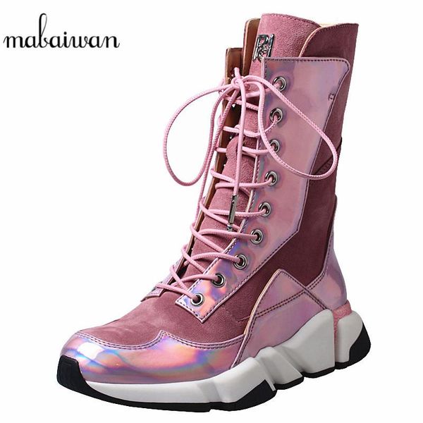 mabaiwan fashion women winter autumn snow ankle boots lace up platform mixed colors shoes women botines mujer flat with sneakers, Black
mabaiwan fashion women winter autumn snow ankle boots lace up platform mixed colors shoes women botines mujer flat with sneakers, Black